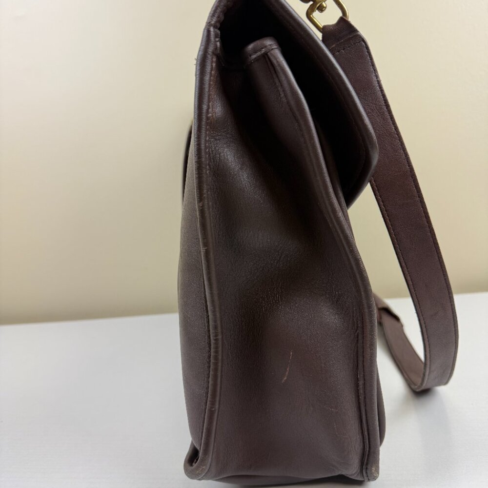 Vintage Coach Beekman Brown Leather Briefcase Laptop Bag Style 5266 - Picture 4 of 16